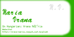 maria vrana business card